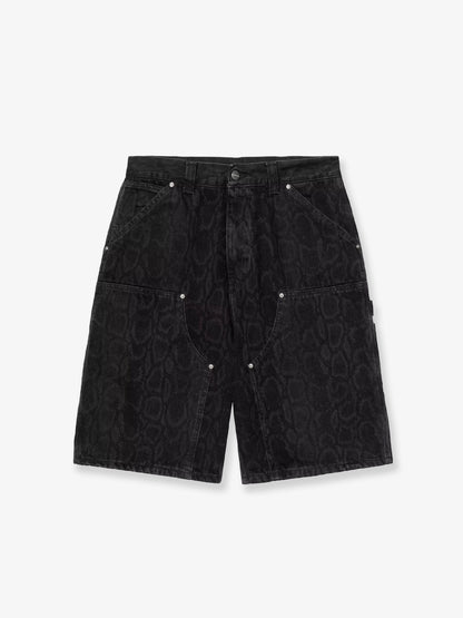 OG Double Knee black denim bermuda shorts thumbnail