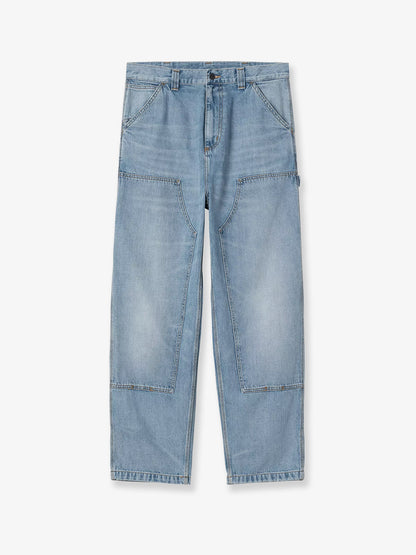 Loose fit blue denim jeans thumbnail