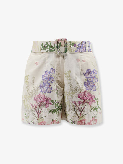 Short Pansy in misto cotone con motivo floreale all-over thumbnail