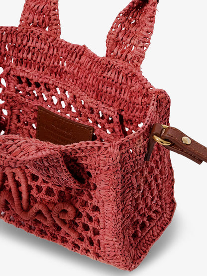 Summer Banana Raffia crossbody bag thumbnail