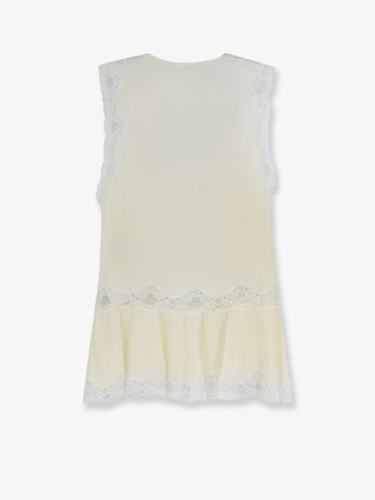 Silk top with lace inserts thumbnail