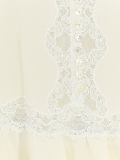 Silk top with lace inserts thumbnail