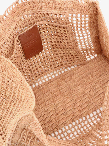 East-West Summer Banana Raffia Shoulder Bag thumbnail