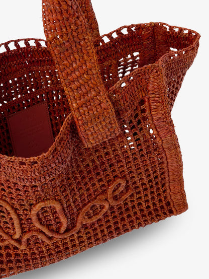 East-West Summer Banana Raffia Shoulder Bag thumbnail