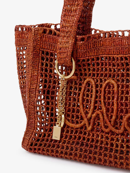 East-West Summer Banana Raffia Shoulder Bag thumbnail