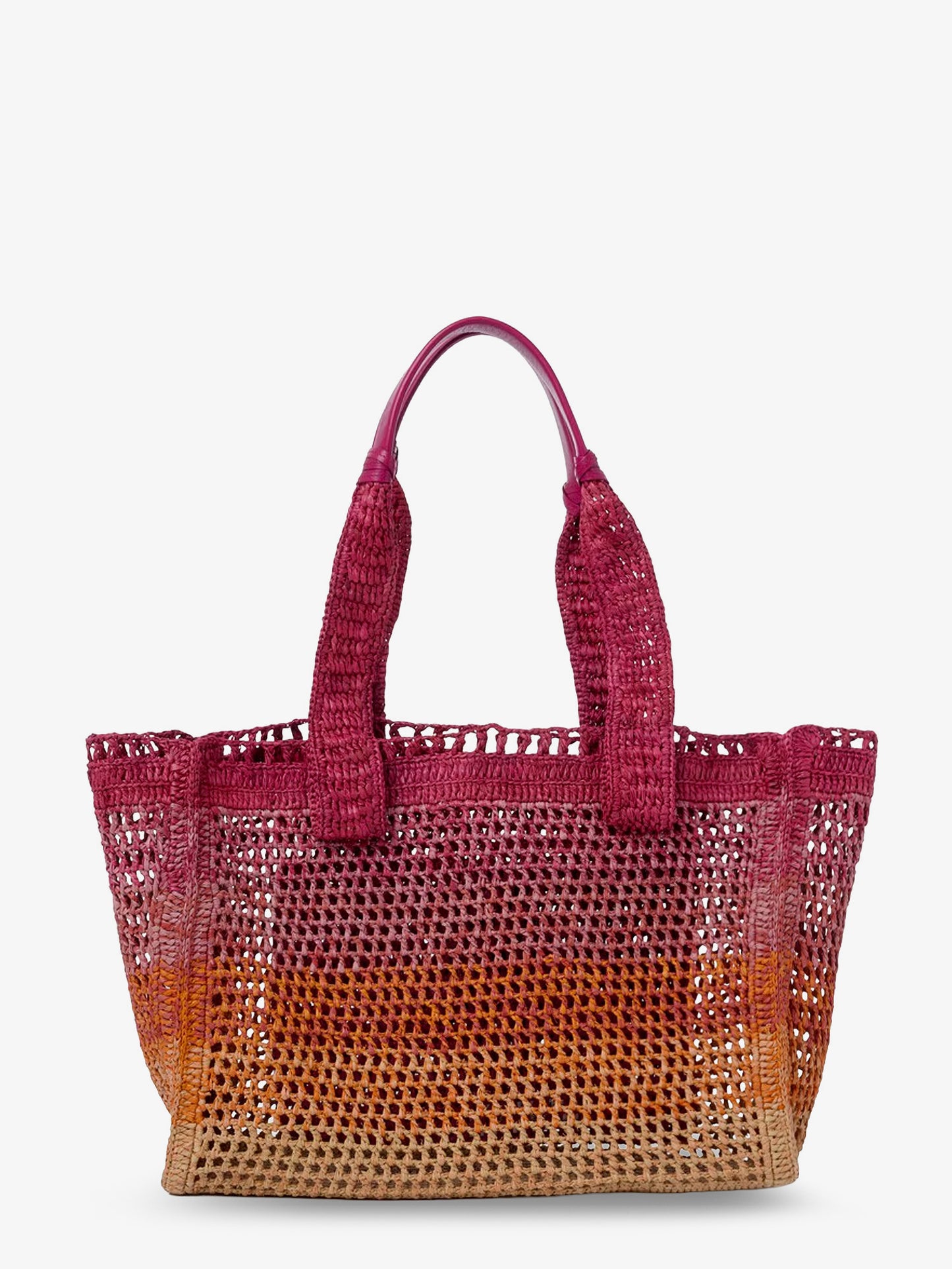 East-West Summer Banana multicolored raffia shoulder bag