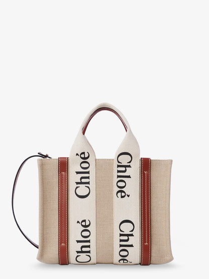 Woody linen and leather Tote Bag thumbnail