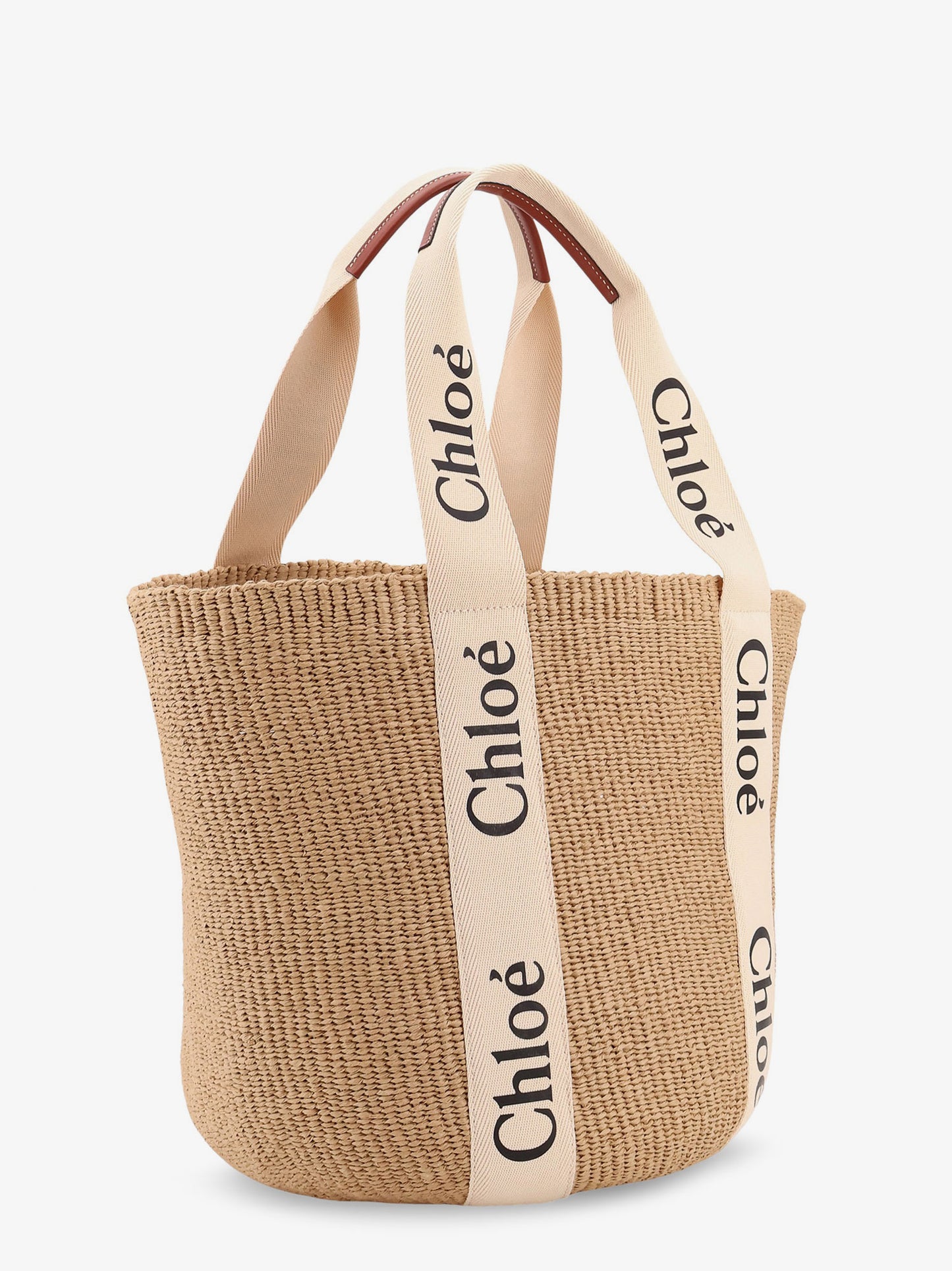 Borsa a spalla Woody in rafia