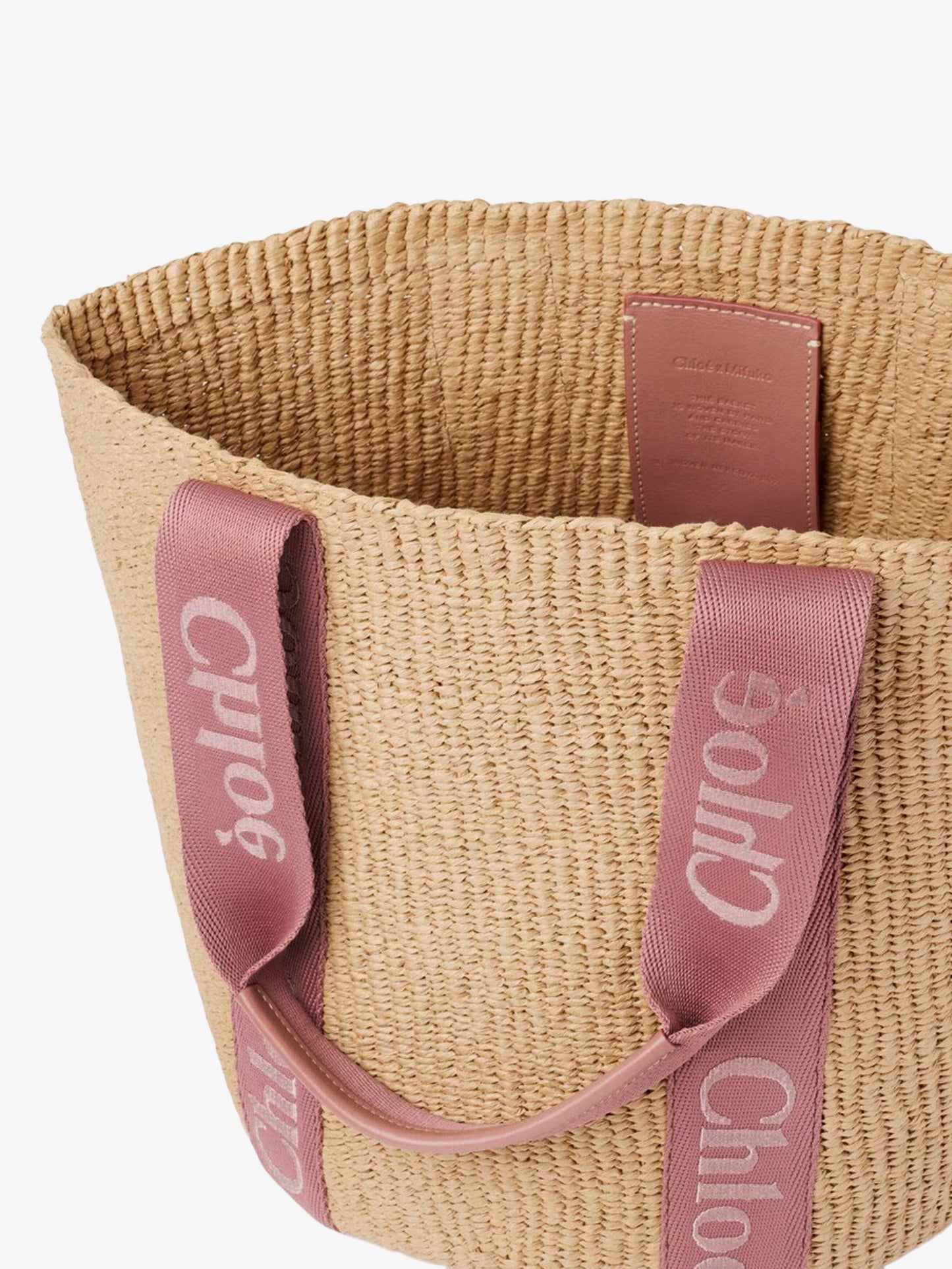 Borsa a spalla Woody in rafia