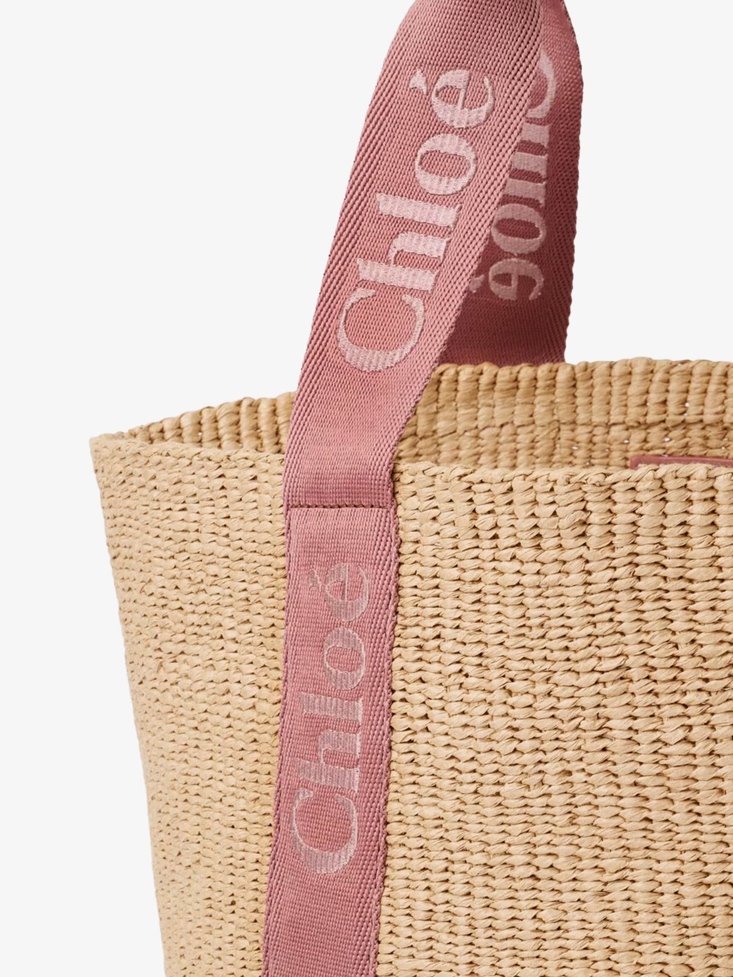 Borsa a spalla Woody in rafia