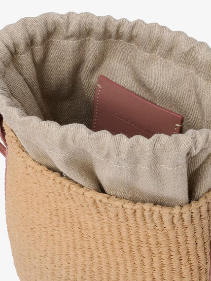 Borsa a secchiello Woody in rafia thumbnail