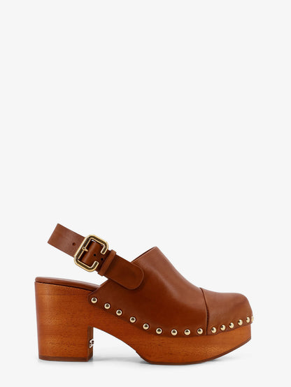 Leather and wood Jeanette sabot thumbnail