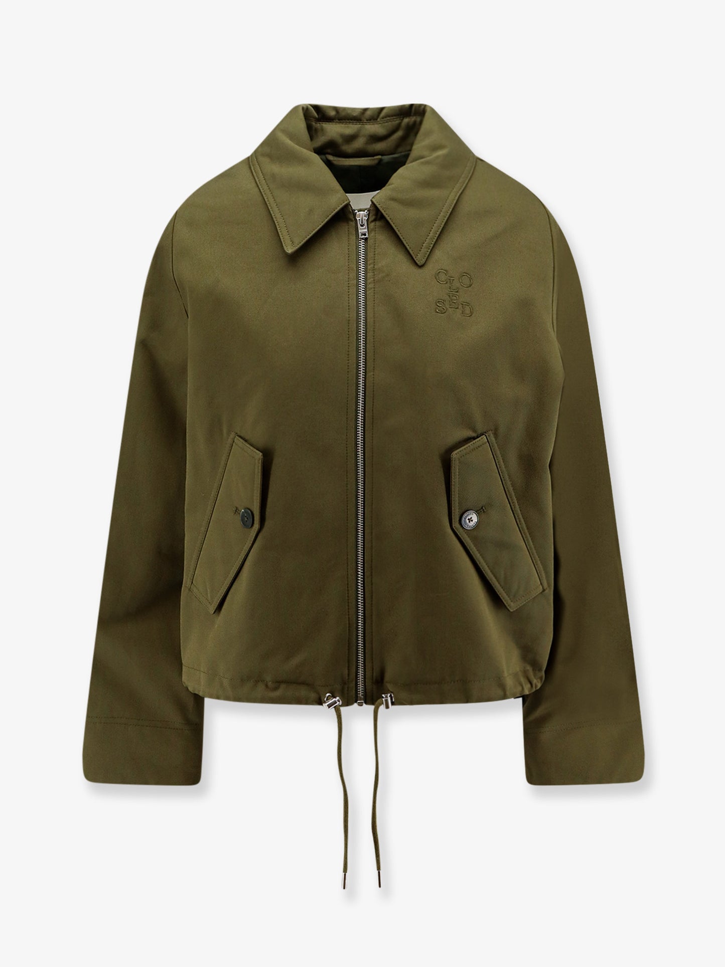 Cotton jacket with Logo embroidery