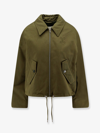 Cotton jacket with Logo embroidery thumbnail