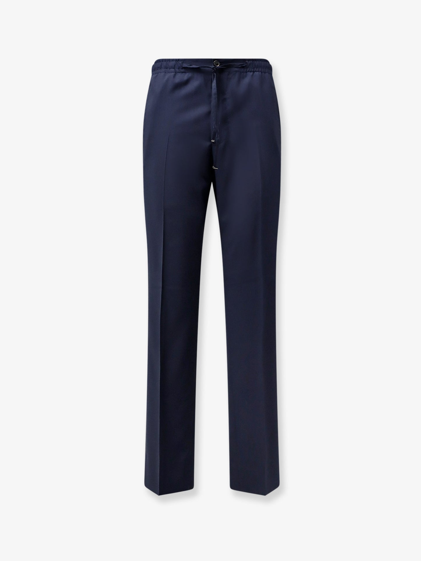 Pantaloni in lana vergine e seta