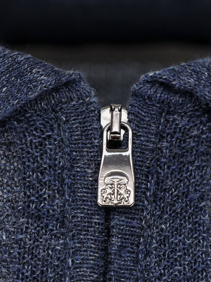 Linen and silk blend polo shirt thumbnail