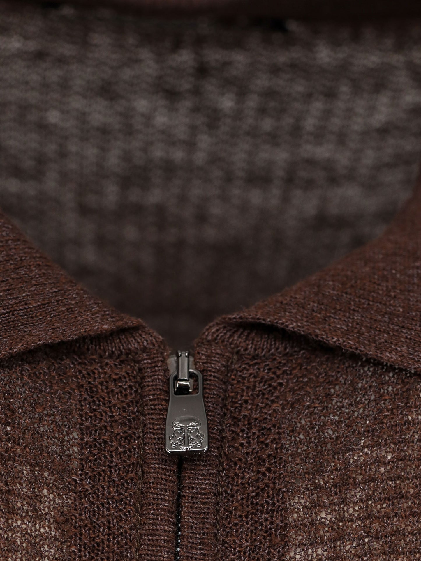 Linen and silk blend polo shirt