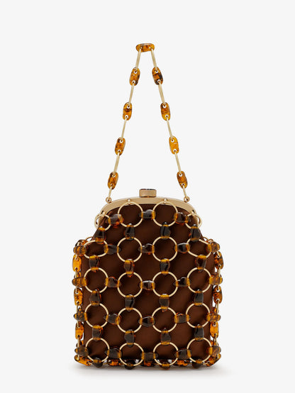 Brielle Wristlet leather handbag with all-over pearl detail thumbnail