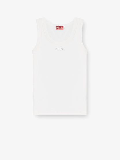 Slim fit ribbed tank top with metal Oval D thumbnail
