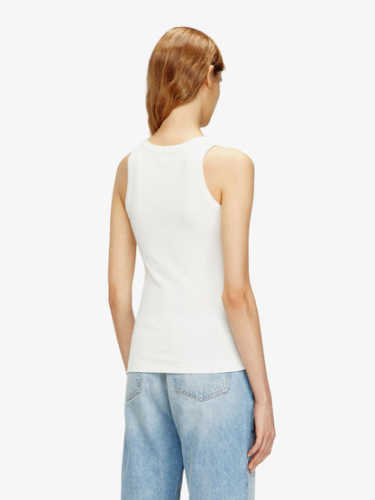 Slim fit ribbed tank top with metal Oval D thumbnail