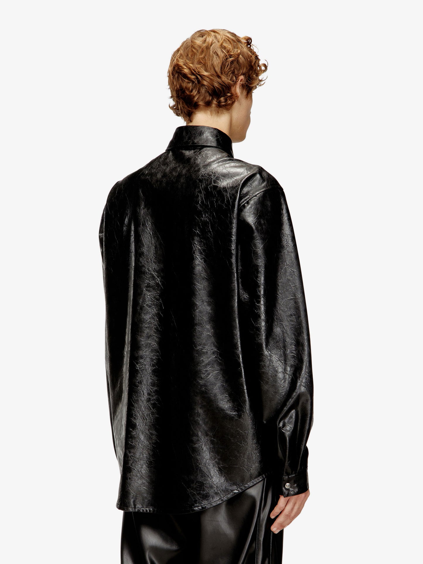 S-Simply-Qmbu faux-leather shirt