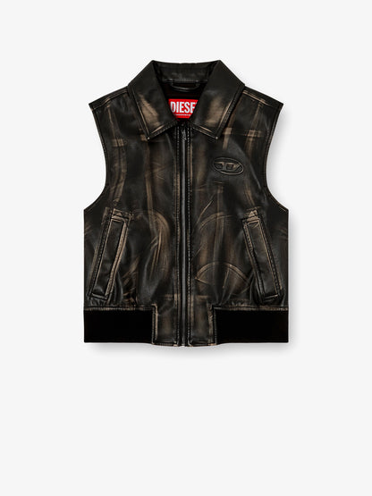 G-Inko faux leather sleeveless jacket thumbnail