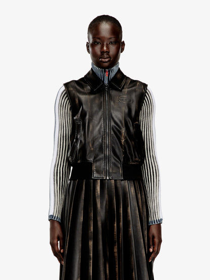 G-Inko faux leather sleeveless jacket thumbnail