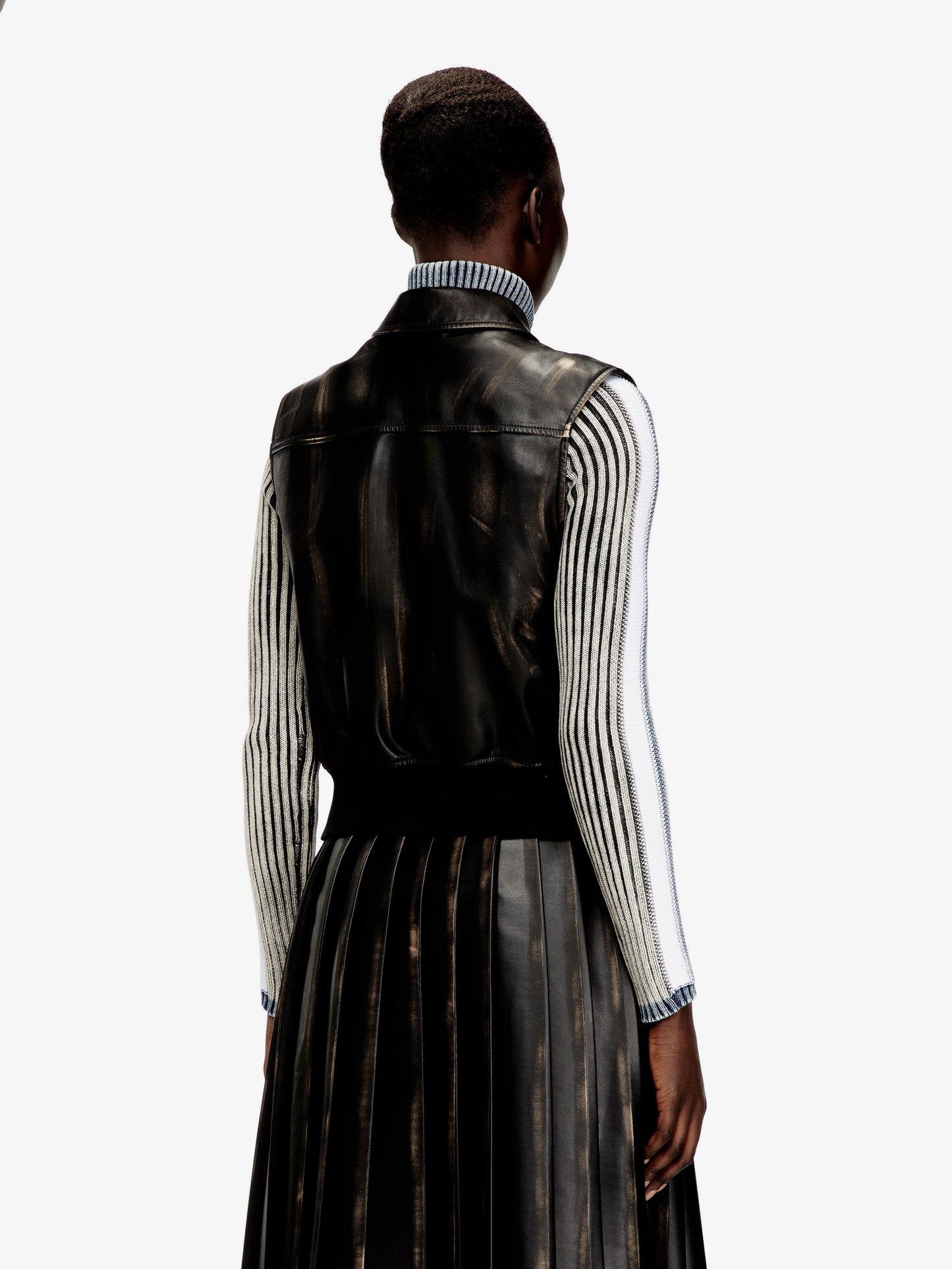 G-Inko faux leather sleeveless jacket