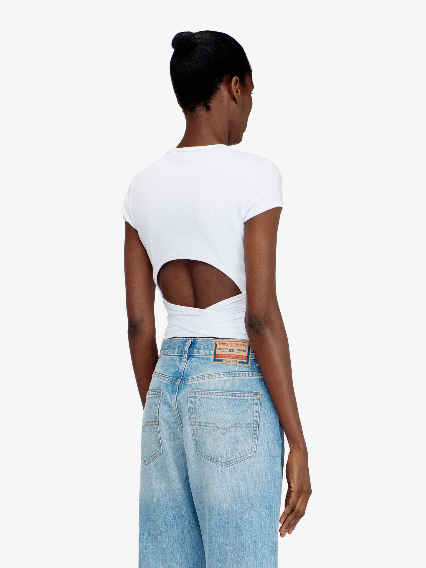 T-BUNNY-TAIL- S1 cotton T-shirt with tie bands