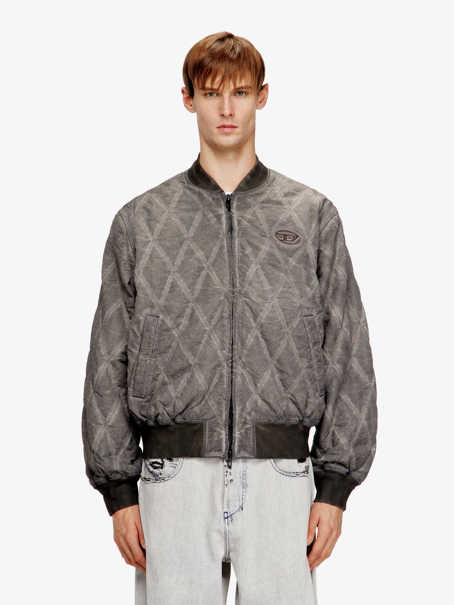 J-Type-Treat diamond-quilted cotton blend jacket