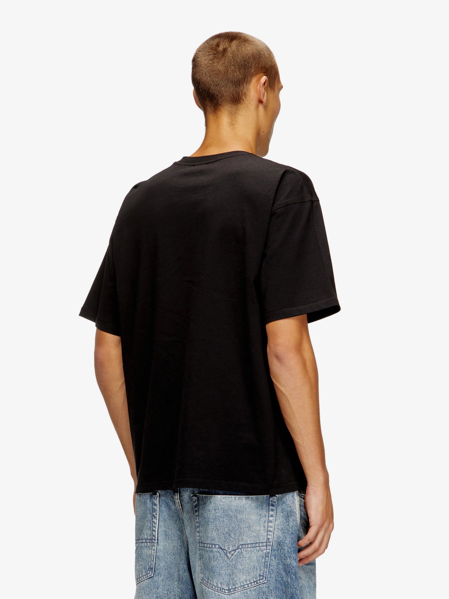 Cotton T-shirt with embroidered logo on the front