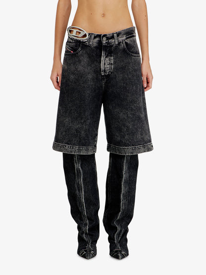 Bermuda DE-SIRE-SHORT- S2 in black denim thumbnail