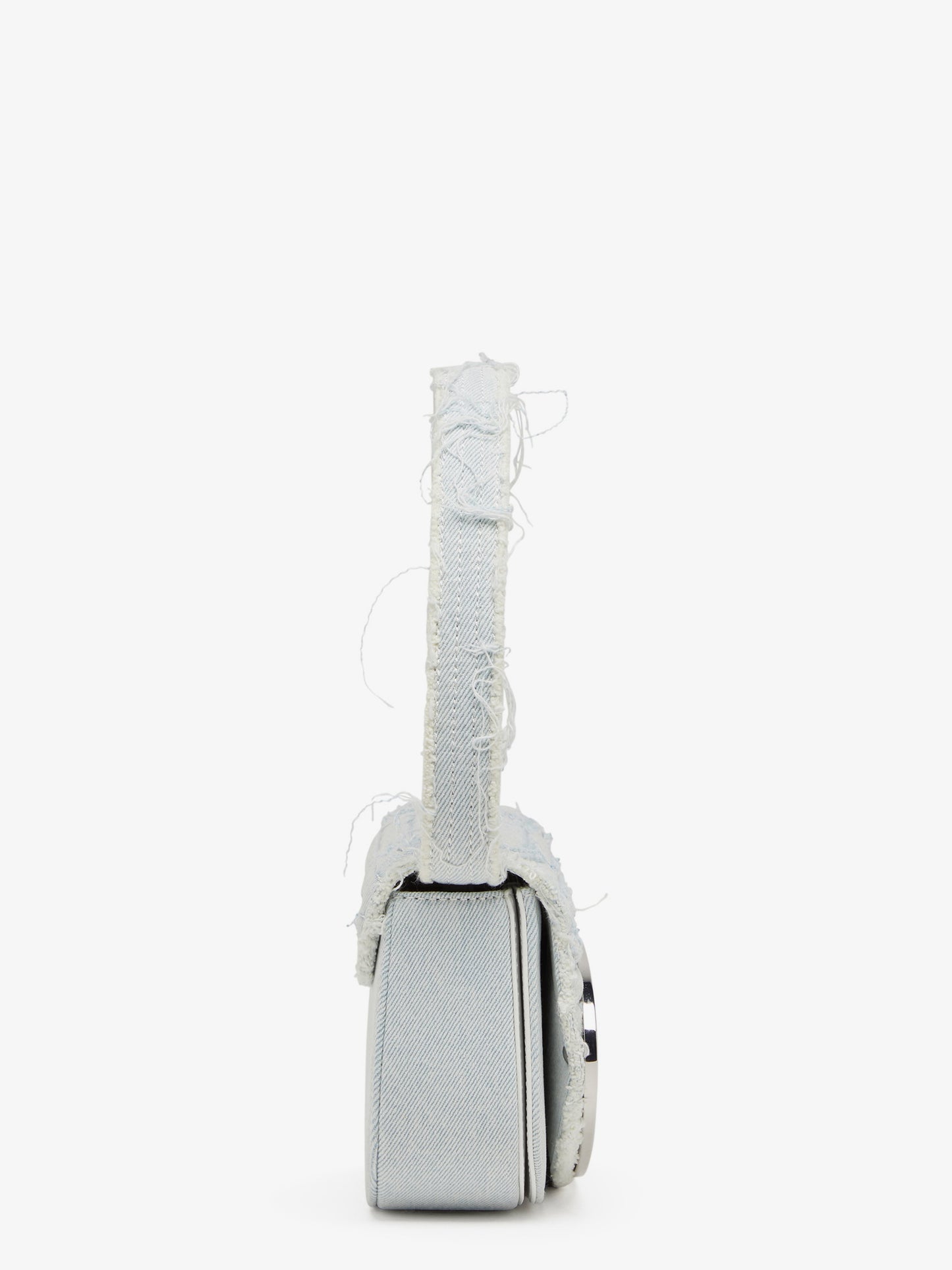 1DR denim shoulder bag with rhinestone D logo