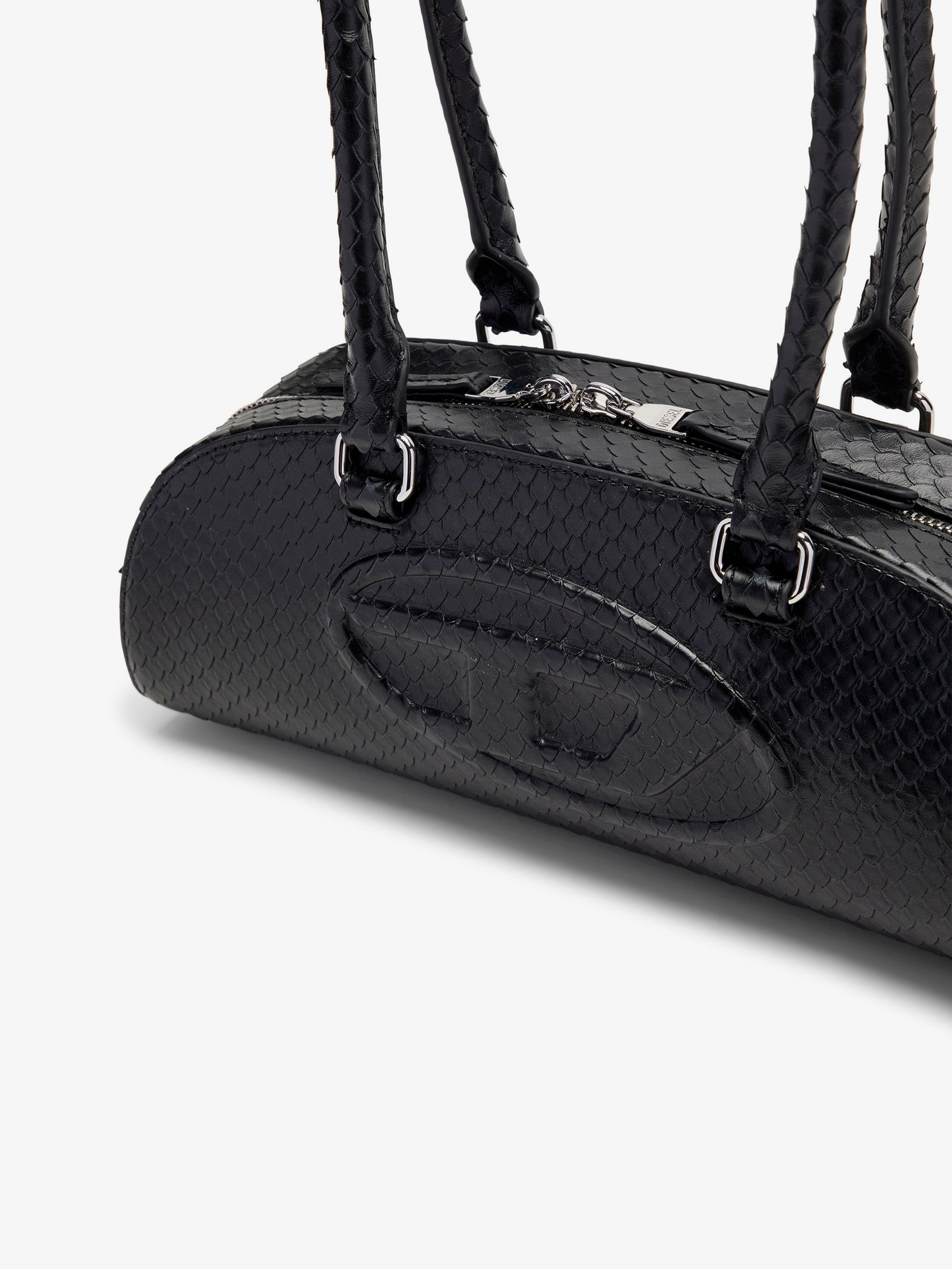 1DR python effect leather shoulder bag