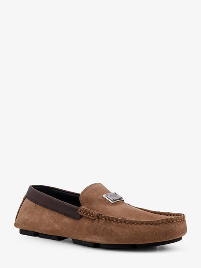 Suede loafer with leather inserts thumbnail