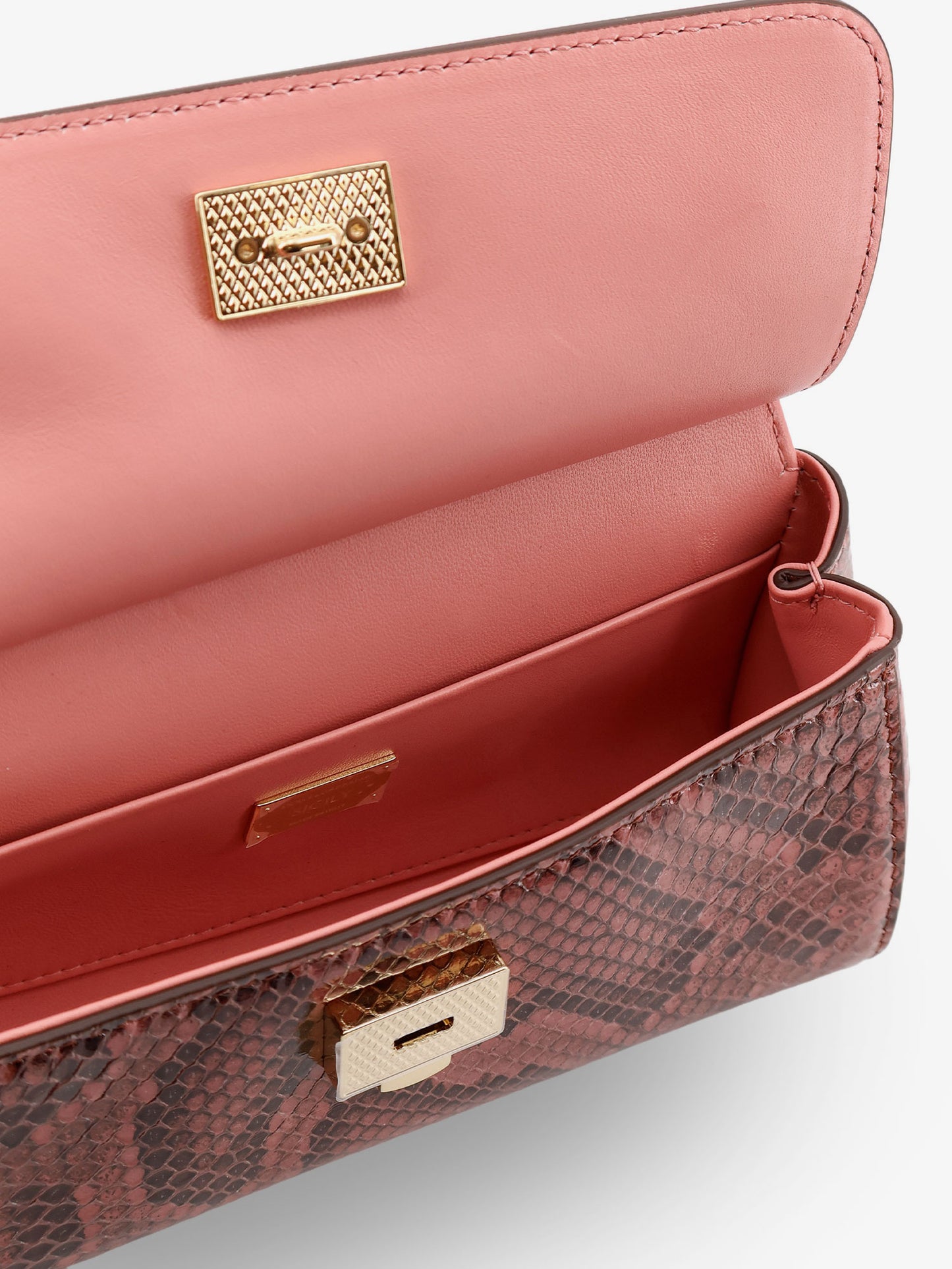 Sicily shiny python mini handbag