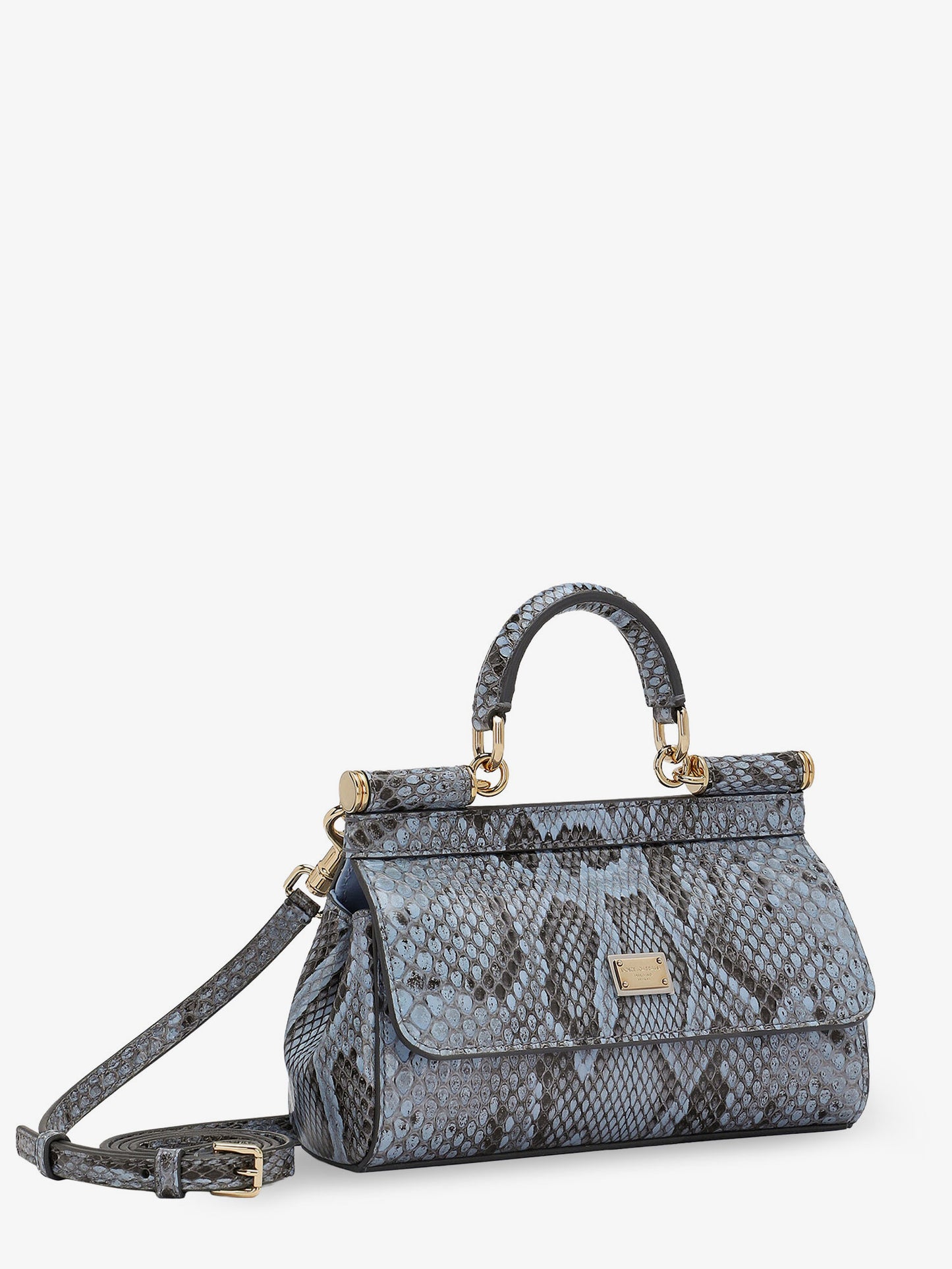 Sicily shiny python mini handbag