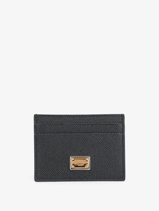 Hammered leather card holder