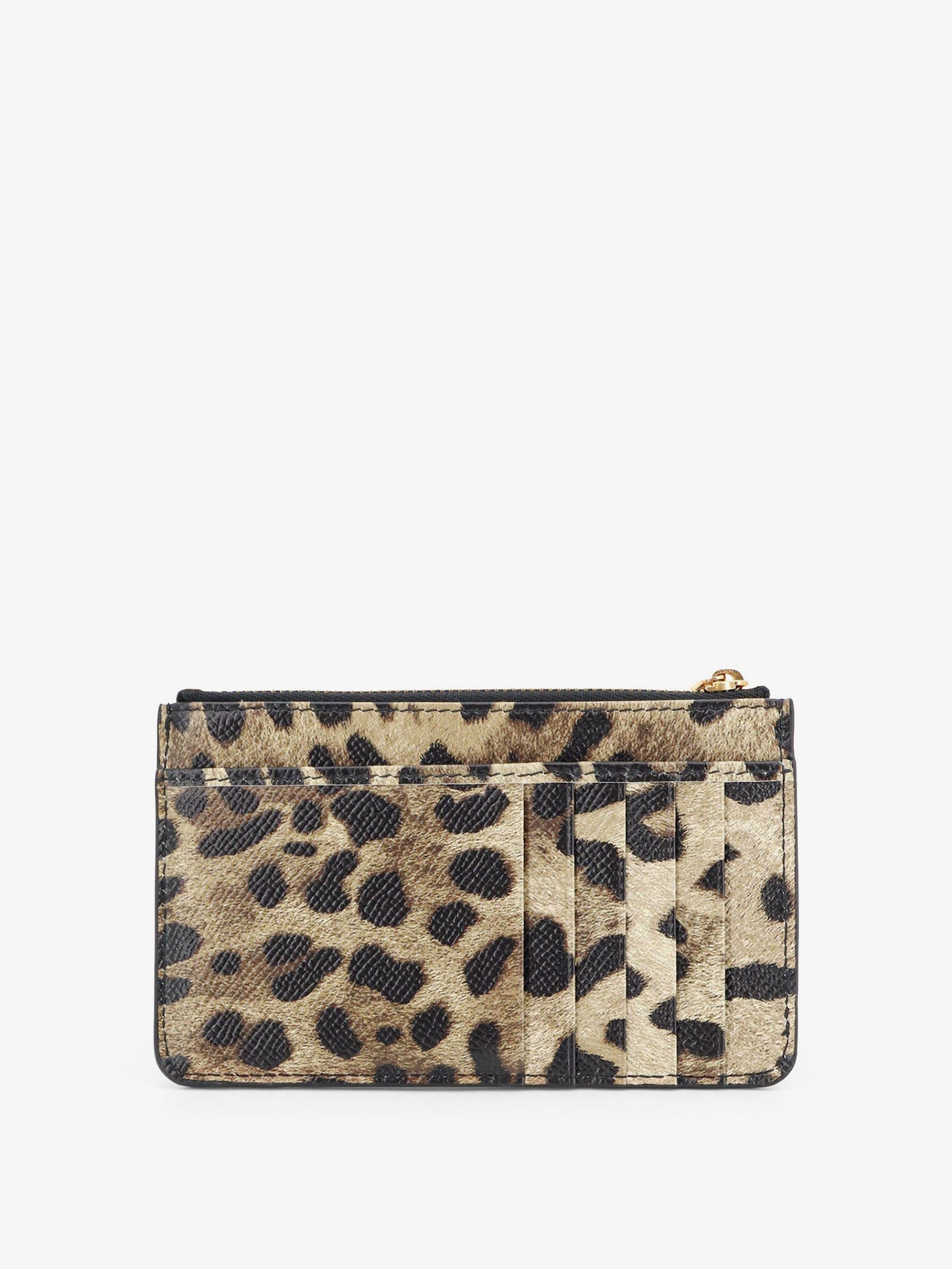 Portacarte in pelle martellata con stampa animalier