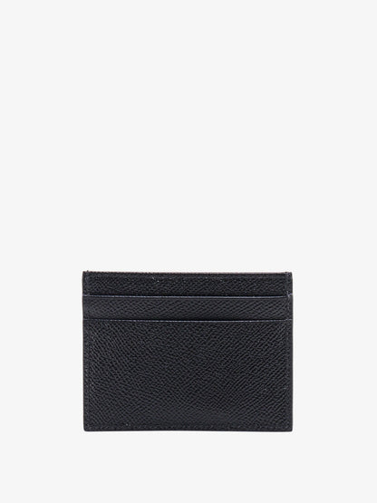 Leather card holder with metal logo tag thumbnail