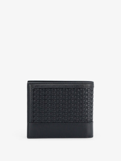 Leather wallet with woven pattern thumbnail