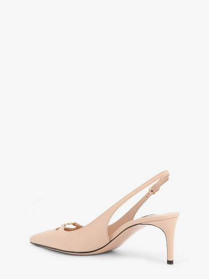 Leather pumps with metal DG logo thumbnail