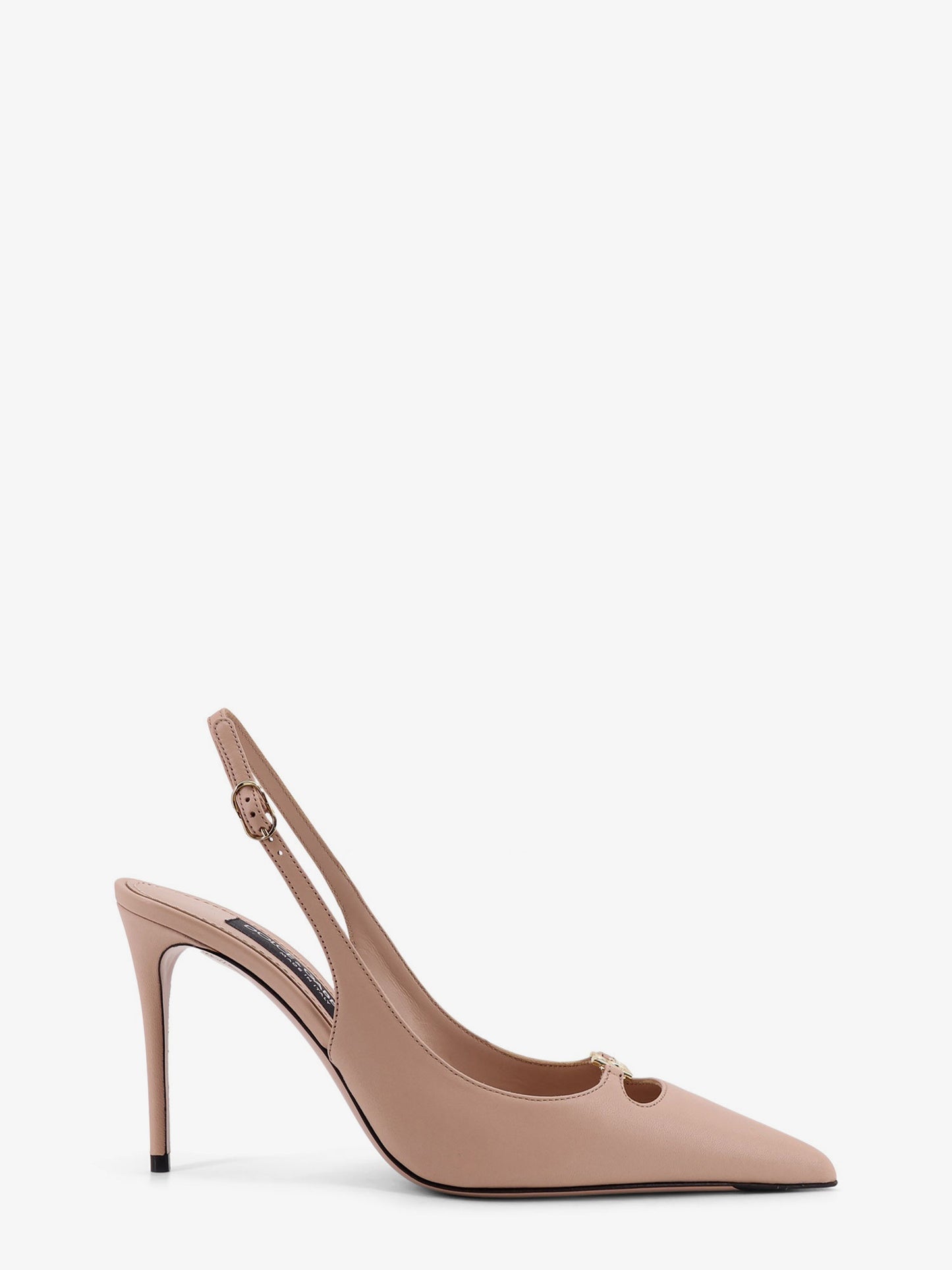 Leather pumps with metal DG logo