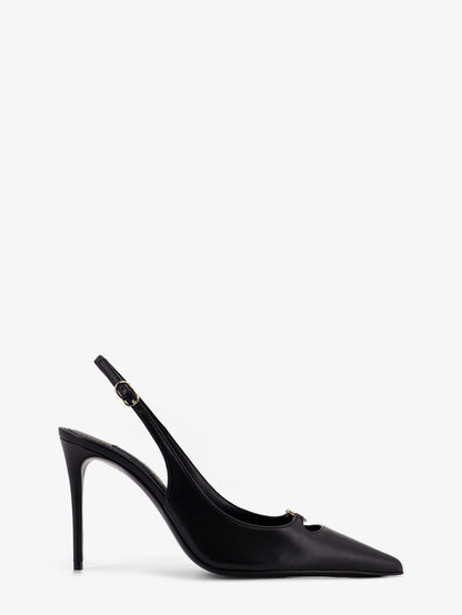 Leather pump with metal DG logo thumbnail