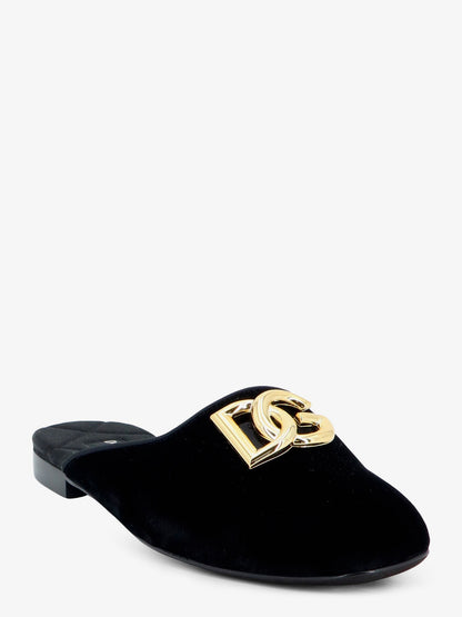Velvet sabot with metal DG logo thumbnail