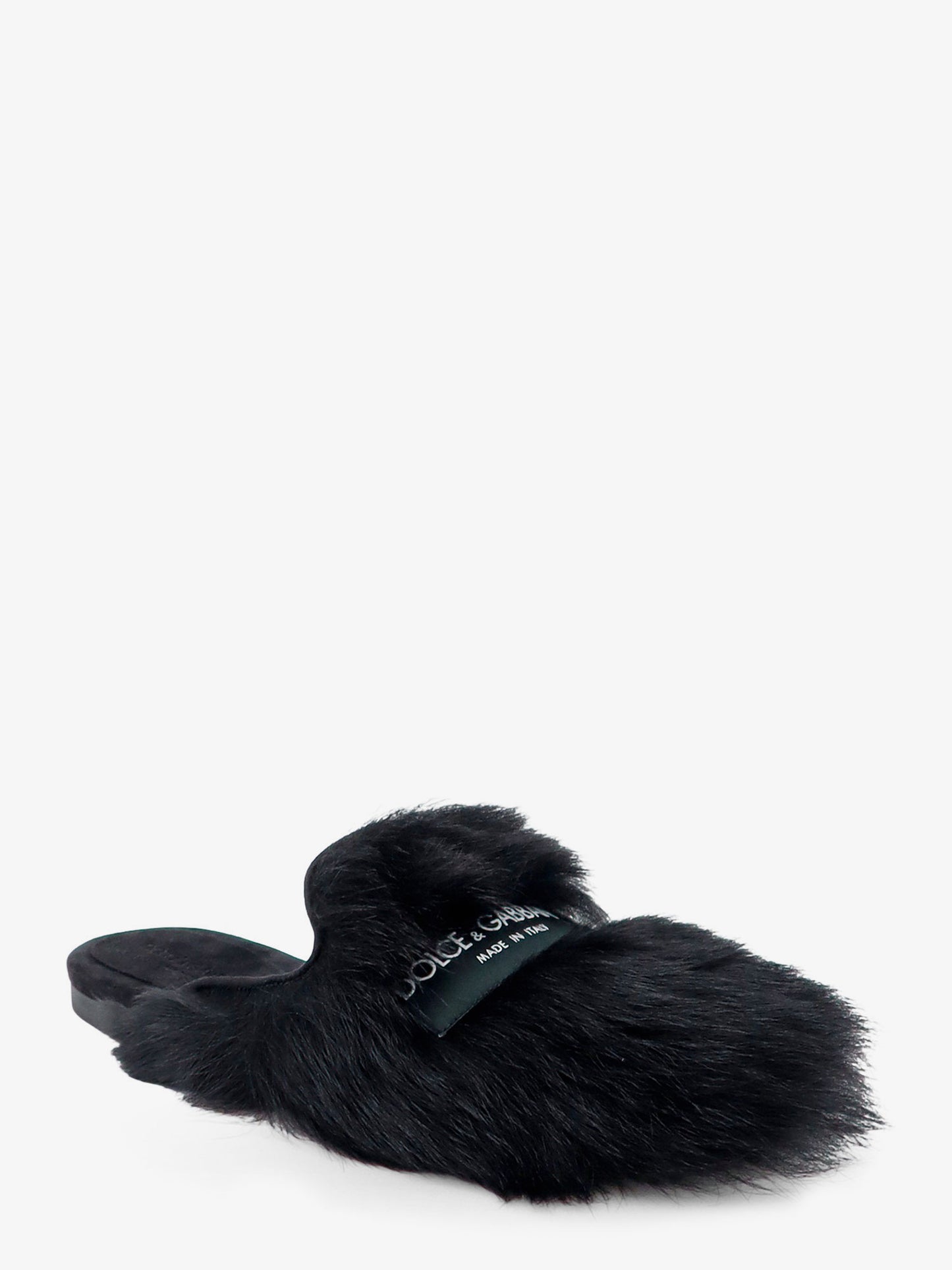 Sheepskin and suede sandals