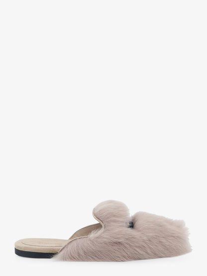 Sheepskin and suede sandals thumbnail