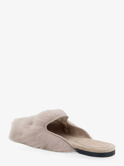 Sheepskin and suede sandals thumbnail