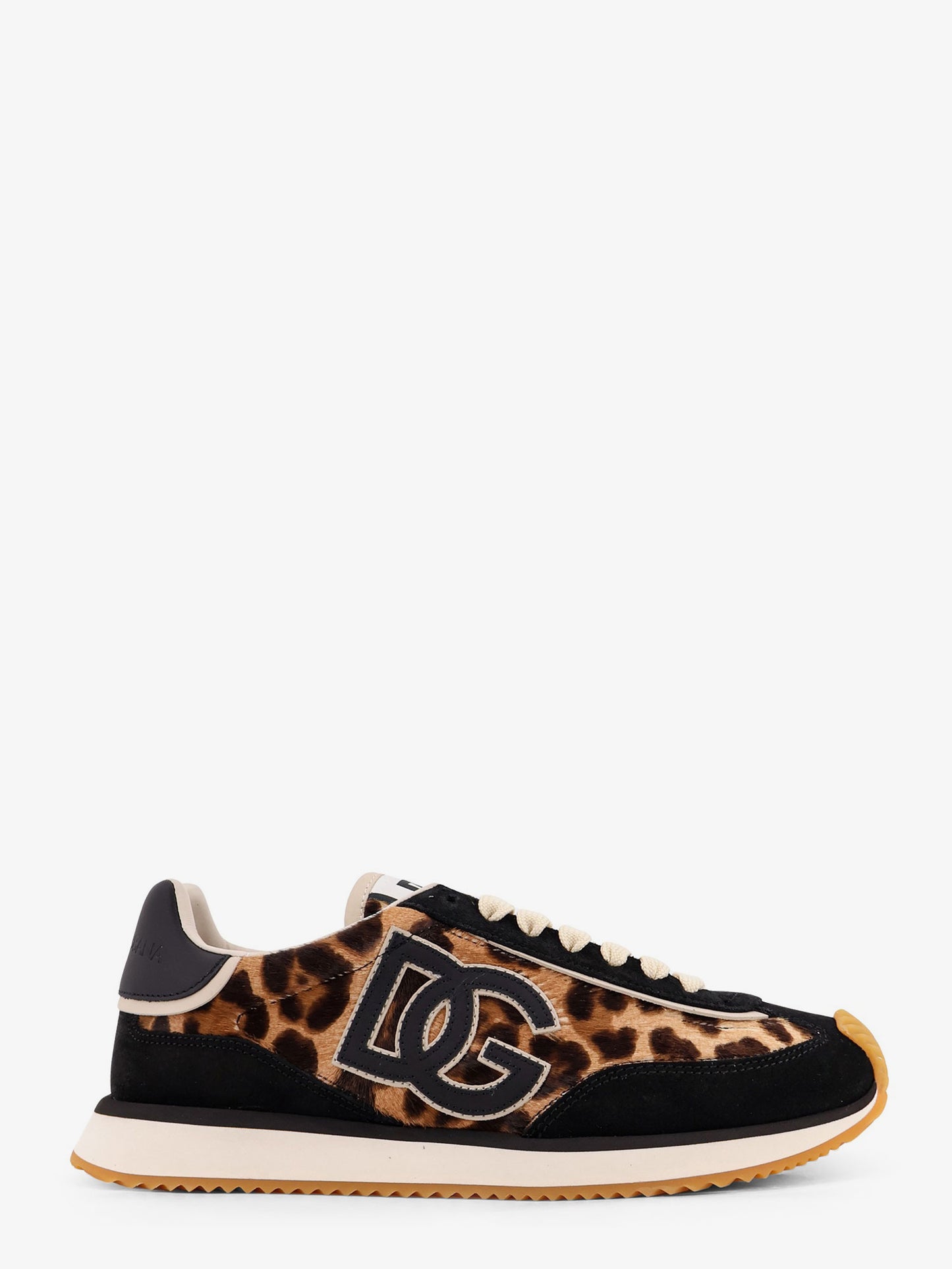 Sneakers in suede con motivo animalier