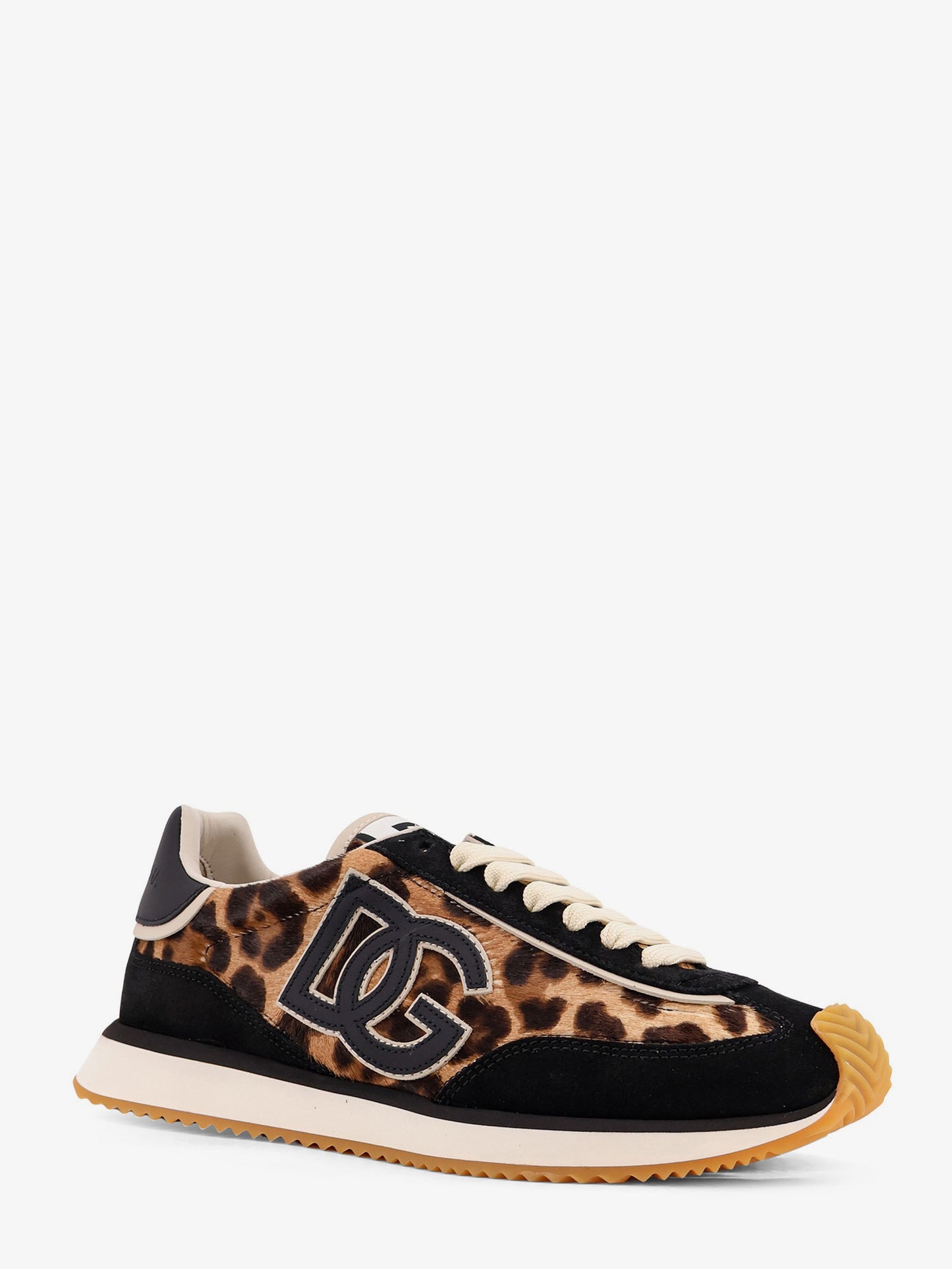 Sneakers in suede con motivo animalier